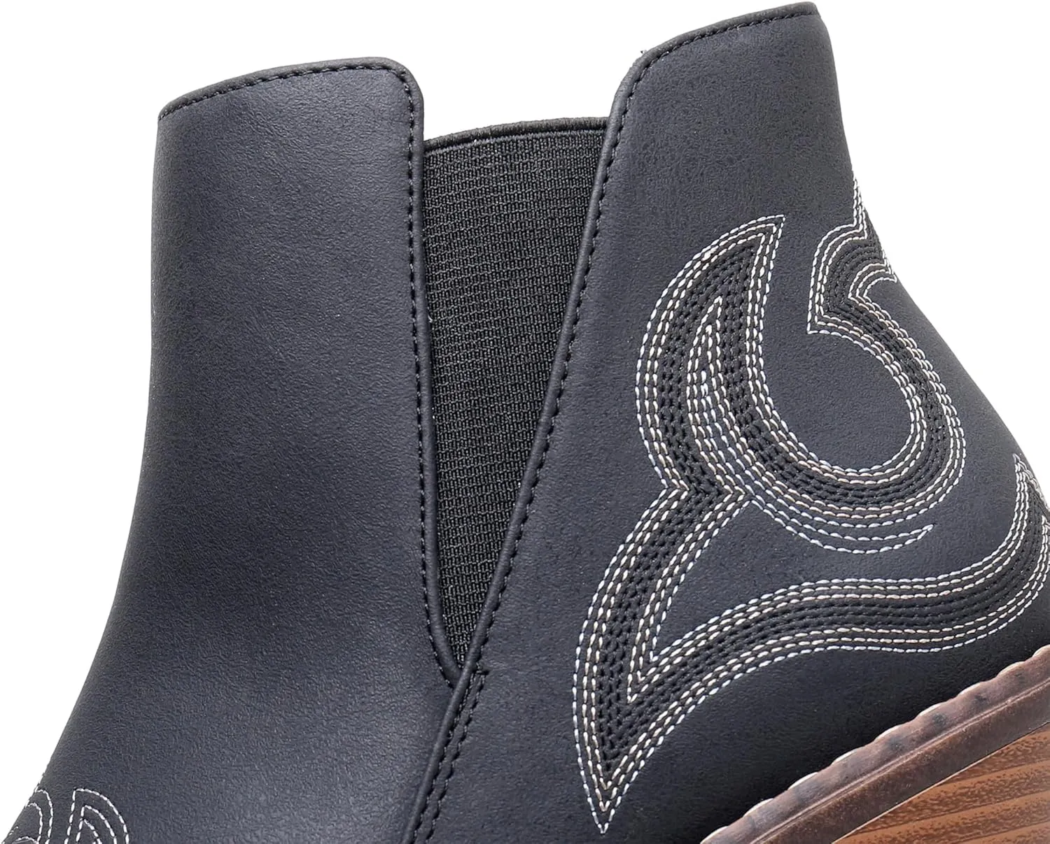 Blikcon Womens' Embroidery Western Ankle Cowgirl Boots