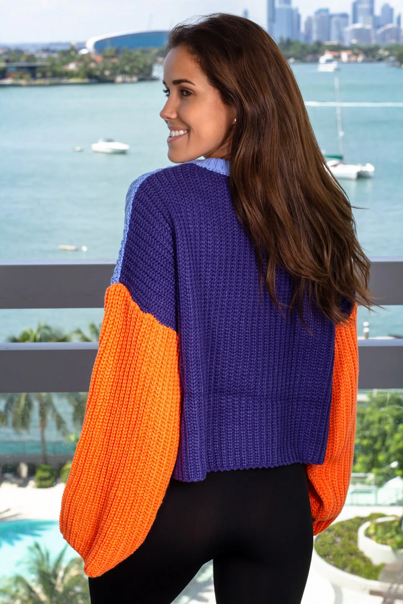 Blue and Orange Sweater