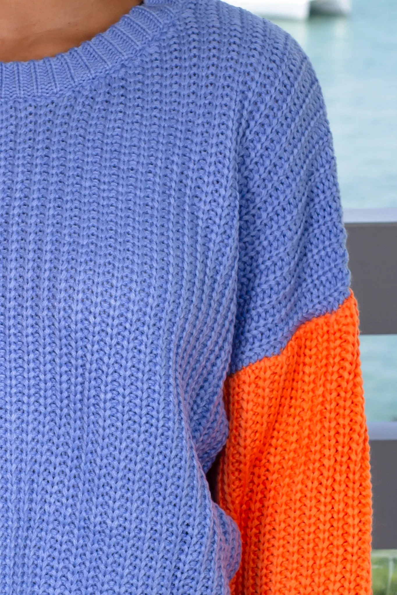 Blue and Orange Sweater