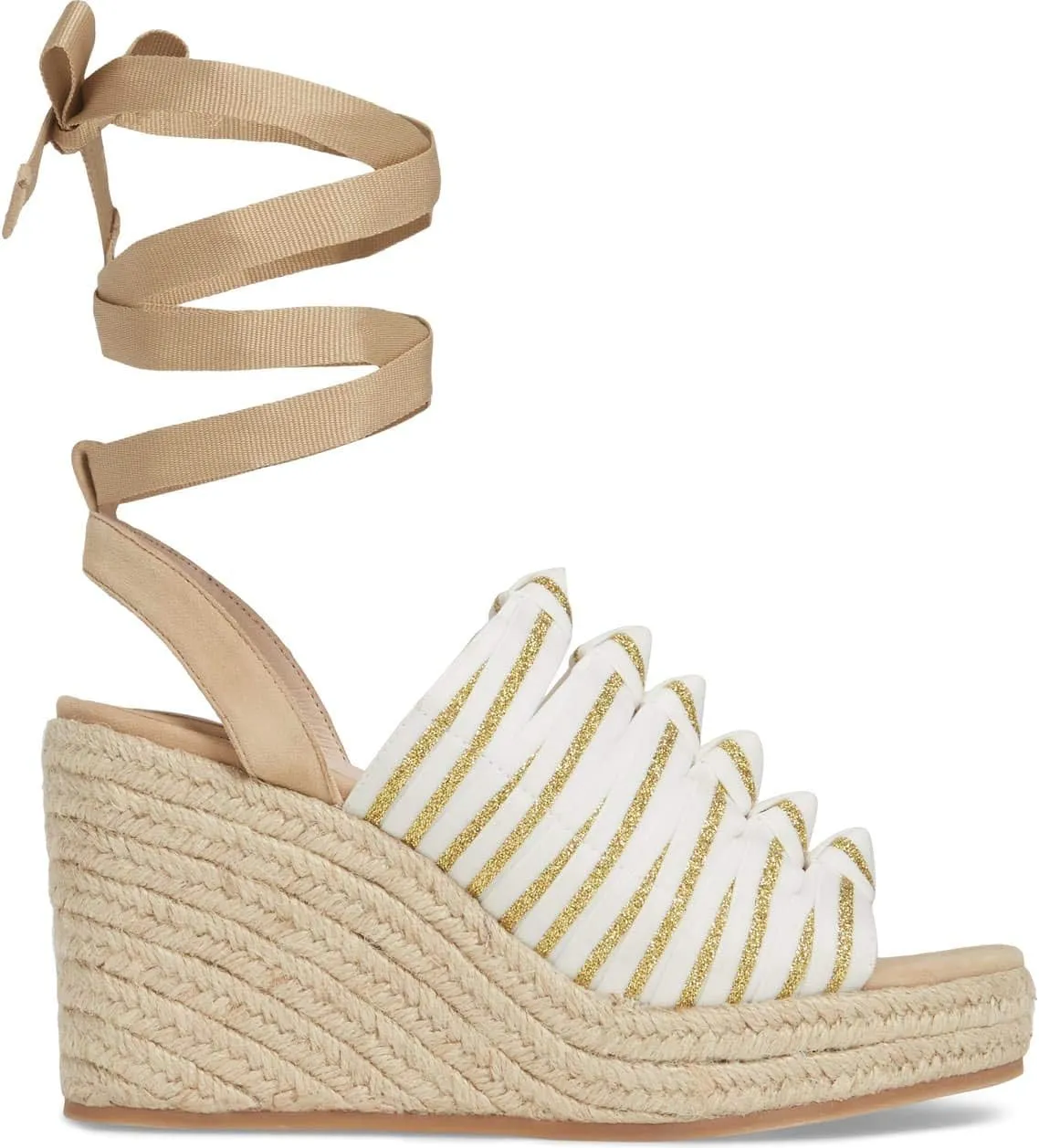 Cecelia New York Serena Off Denim Faded Jeans Espadrille Wedge Platform Sandals