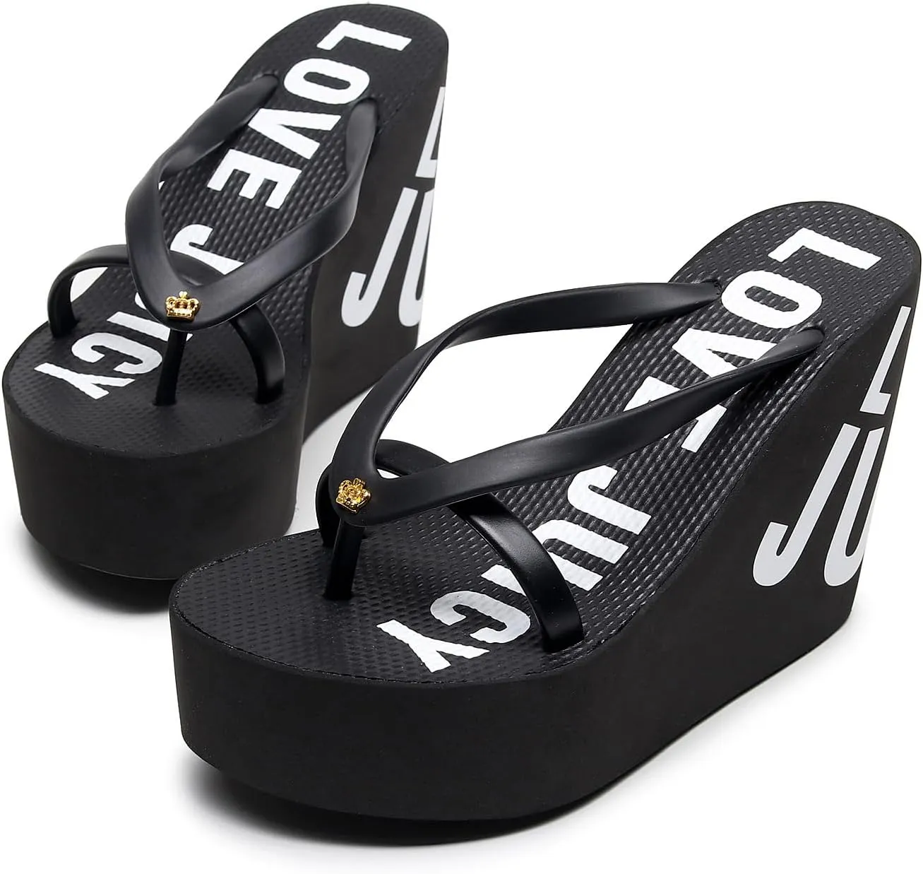 Chunky Flip Flops Womens Flip Flop Slip on Platform Sandals Summer Thong Heel Height Wedge Flip Flops for Women