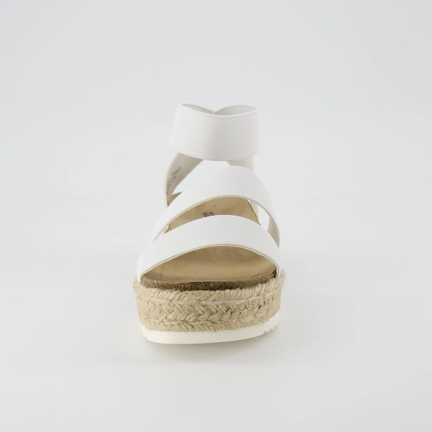 CUSHIONAIRE Women's Mandy Cork Espadrille Platform Sandal - Strappy Wedge with Arch Support,