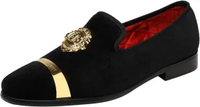 ELANROMAN Men's Velvet Loafers Dress Fashion Wedding Party Prom Shoes