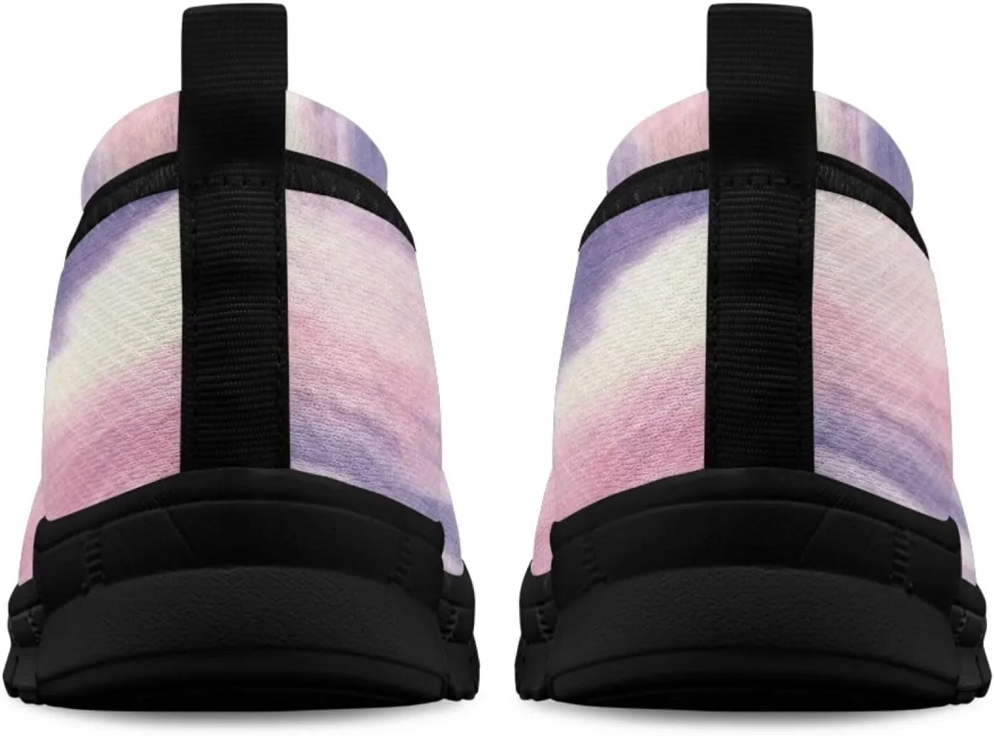 Howilath Marble Tie Dye Print Womens Flat Shoes Mesh Athletic Shoes Walking Sneakers Casual Slip on Shoes with EVA Sole