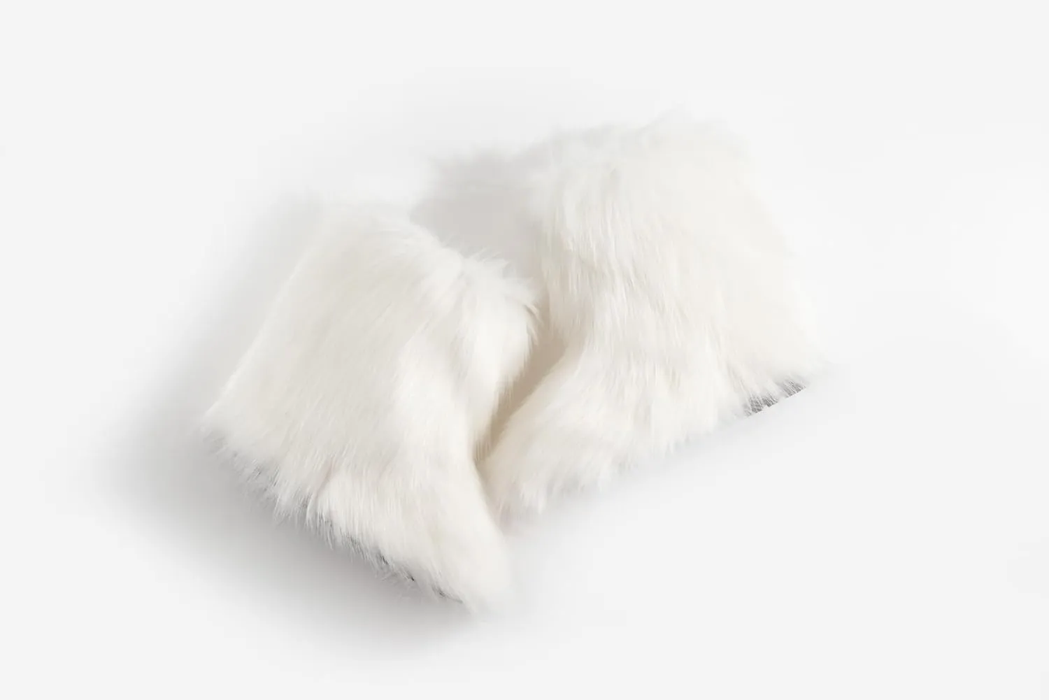 IXU Women's Faux Fur Boot Furry Fluffy Round Toe Suede Snow Winter Women Boots Comfy Plush Warm Short Outdoor Indoor Flat Shoes Mid-Calf Boots