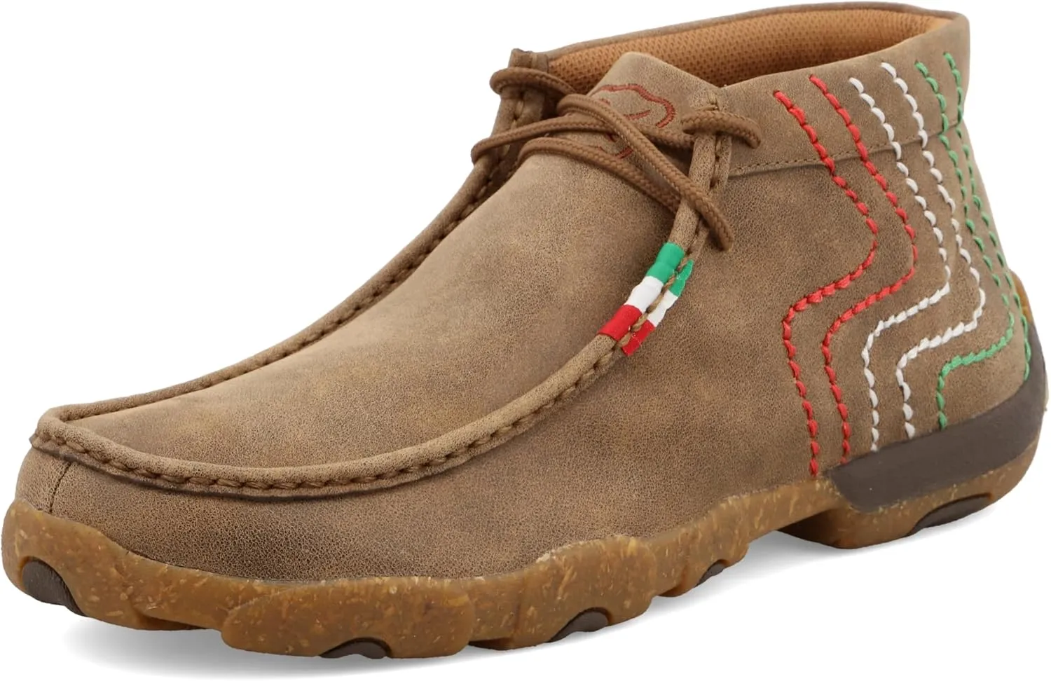Twisted X Men's Chukka Driving Moc, Moc Toe, Bomber & Mexican Heritage Stitching, 12 M