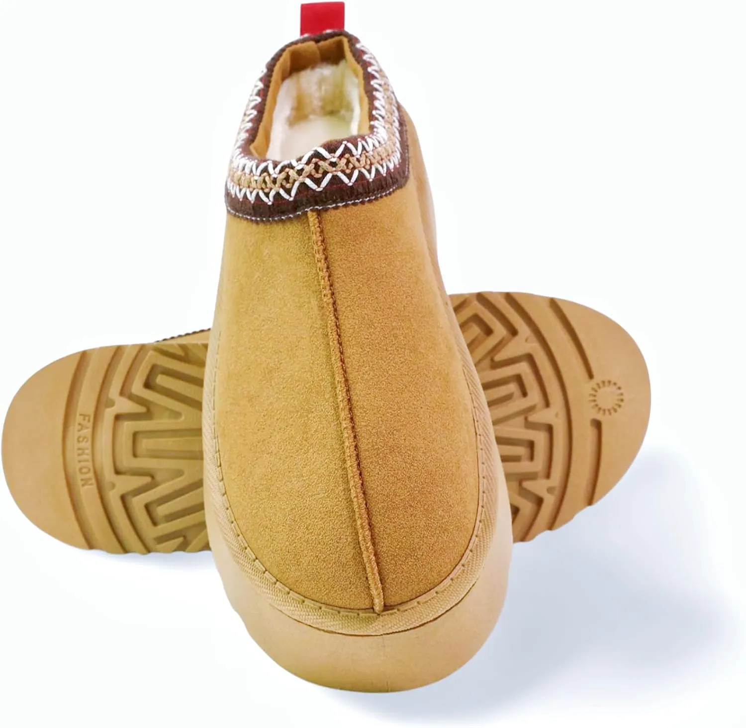 Women's Platform Slippers Winter Mini Boots Anti-Slip Suede Slip on Women Sneakers Fur Lined House Slippers for Indoor Outdoor